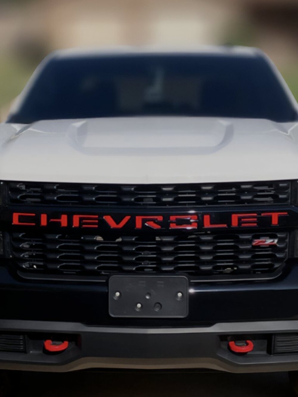 Grill Letters Inserts 2019 2020 2021 Silverado Red - Picture 1 of 11